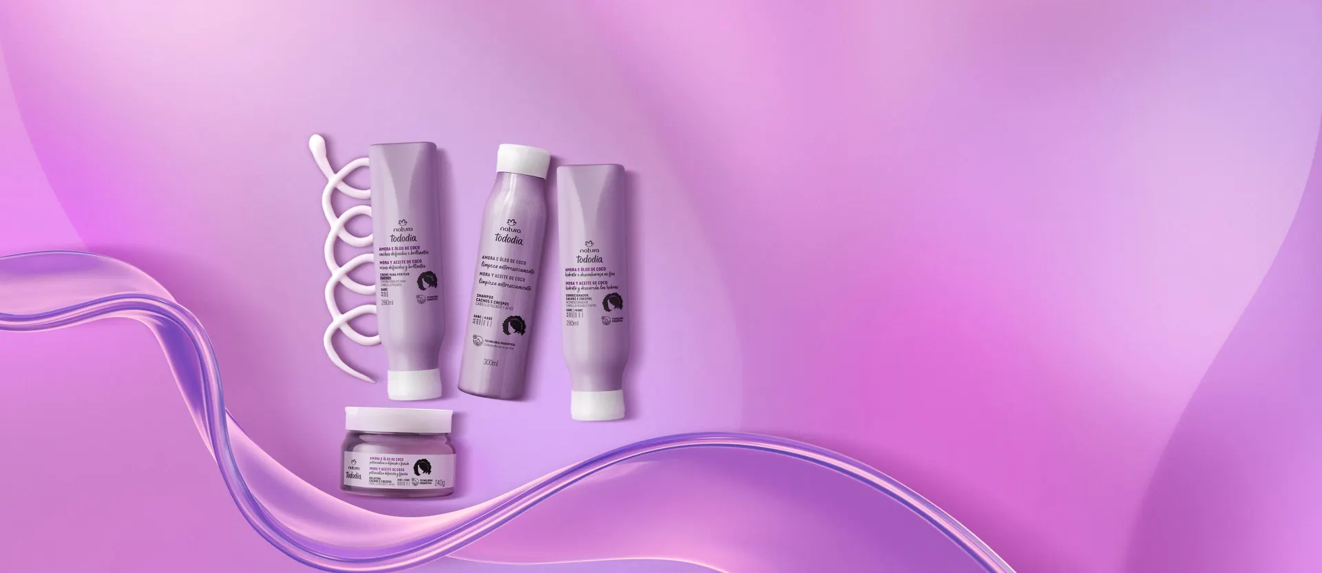 Kit Cachos Tododia Amora e Óleo de Coco (4 produtos)