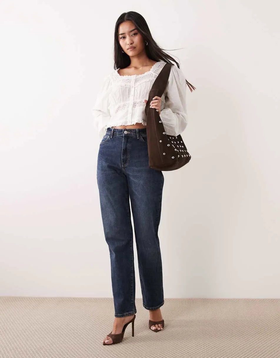 Nobody's Child Lola top with lace insert in white co ord