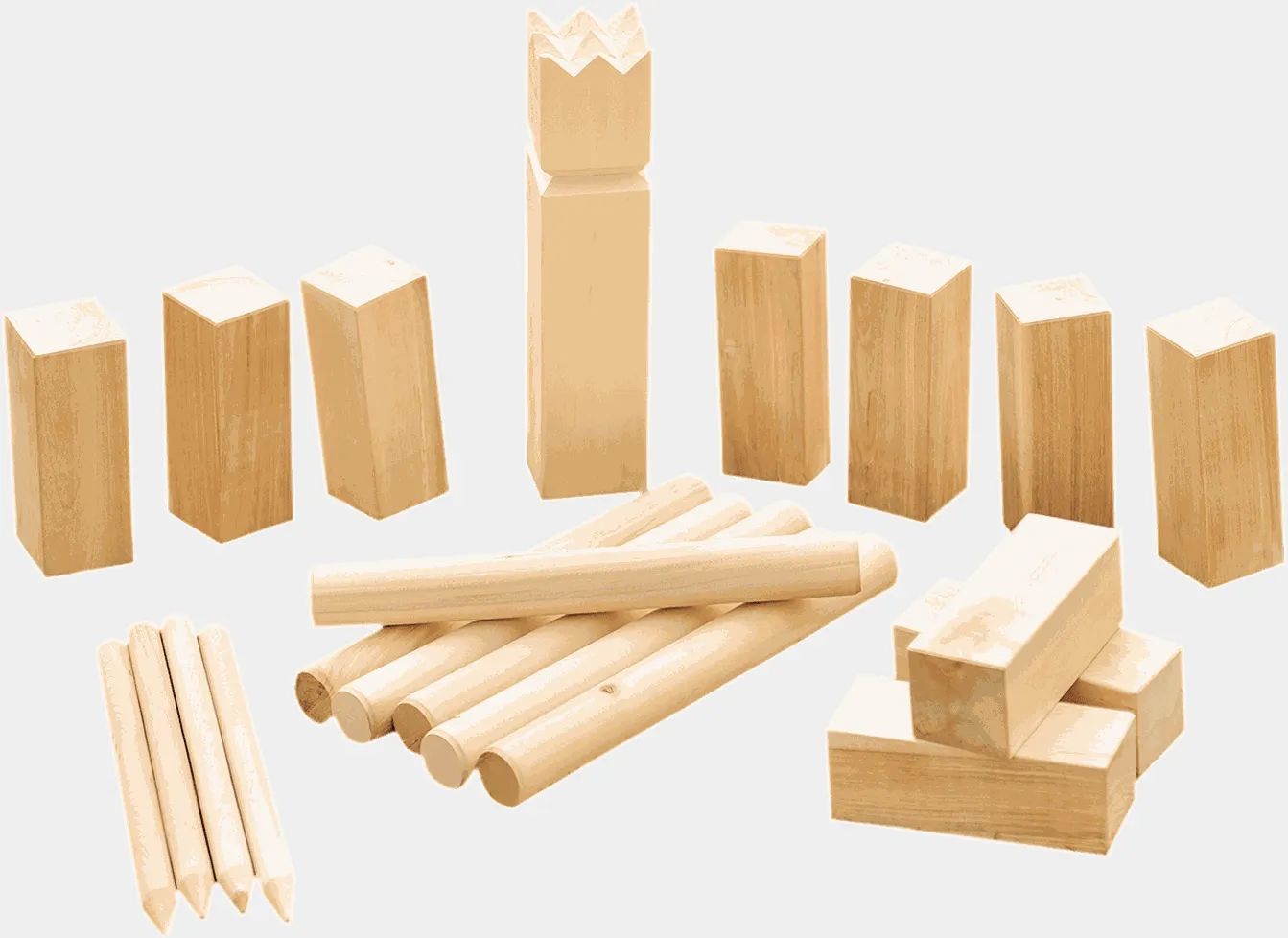 Kubb Xl, hagespill - Brun