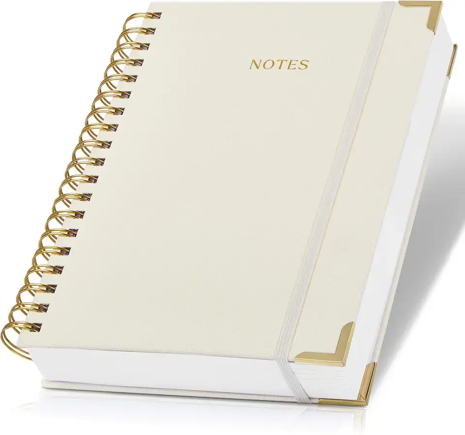 Aesthetic Thick Spiral Notebook Journal For Women in B5 - Linen Hardcover