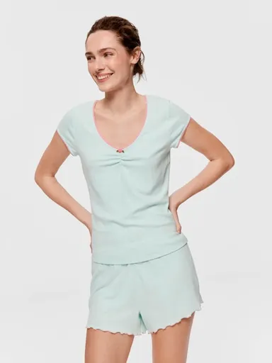 Mint Pointelle Tee