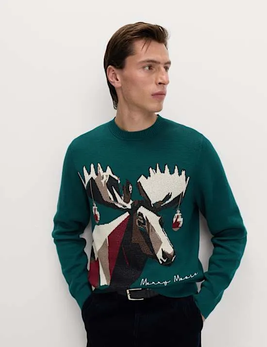 Merry Moose Rundhalspullover aus reiner Baumwolle
