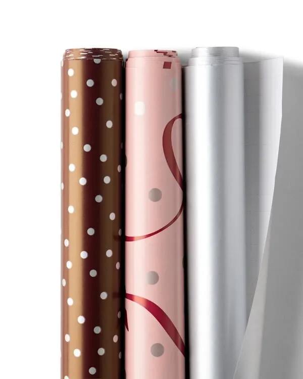 cadeaupapier 200x70cm strikjes - 3 stuks