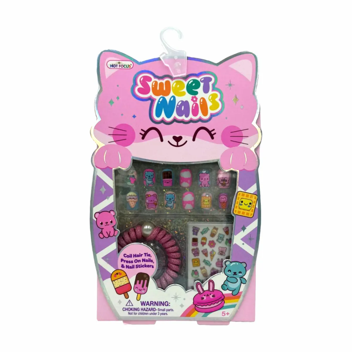 Set Para Niña Uñas Gato HOT FOCUS Incluye Accesorios
