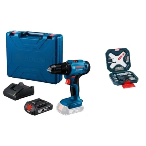 Taladro perc 18v gsb 183-li+1b 2,0ah+ set 34 accesorios