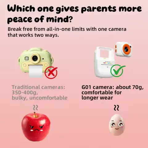 HD 1080P 48MP Instant Print Film Camera For Student Children Kid‑friendly Portable Mini Magnetic Print Camera 180° Flip‑up Lens