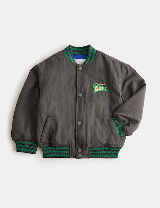 Weekend Club – Bomberjacke mit Stickerei und Grafik (2–8 Jahre)