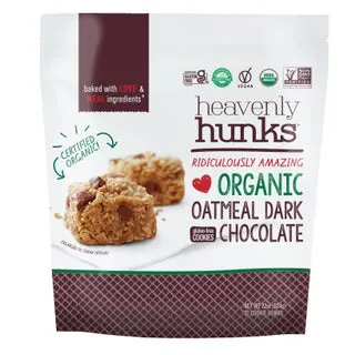 Heavenly Hunks Organic Oatmeal Dark Chocolate Cookies, 22 oz