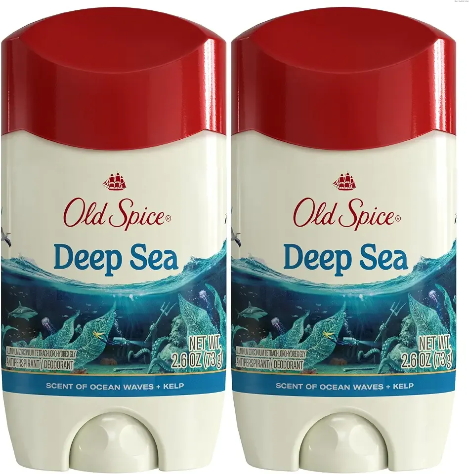 Old Spice Antiperspirant Deodorant for Men, Deep Sea, 2.6 oz Pack of 2