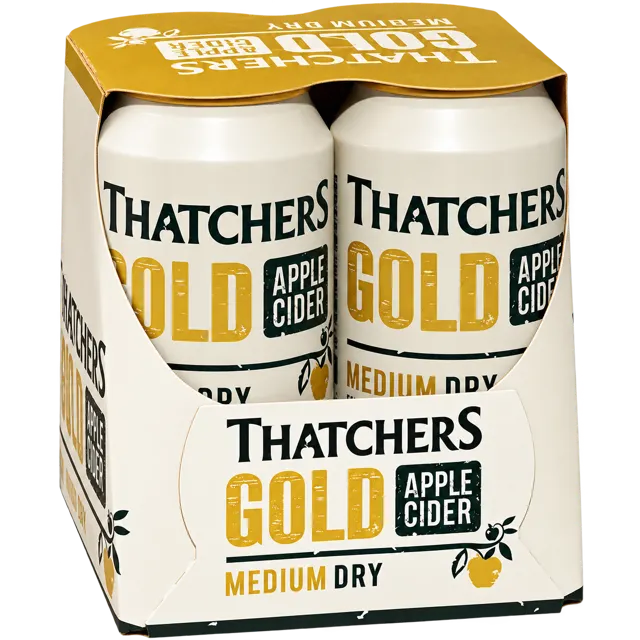 Thatchers Gold Apple Cider 4 Pack Cans 375ml