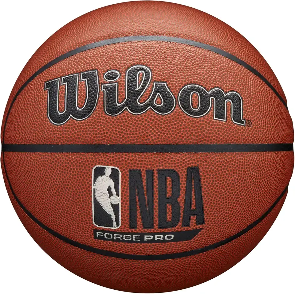 WILSON NBA Forge Pro Indoor/Outdoor Basketball - Brown, Size 7-29.5"