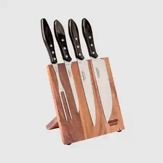 Tramontina Churrasco Barbecue Knife Block 5pc Brown