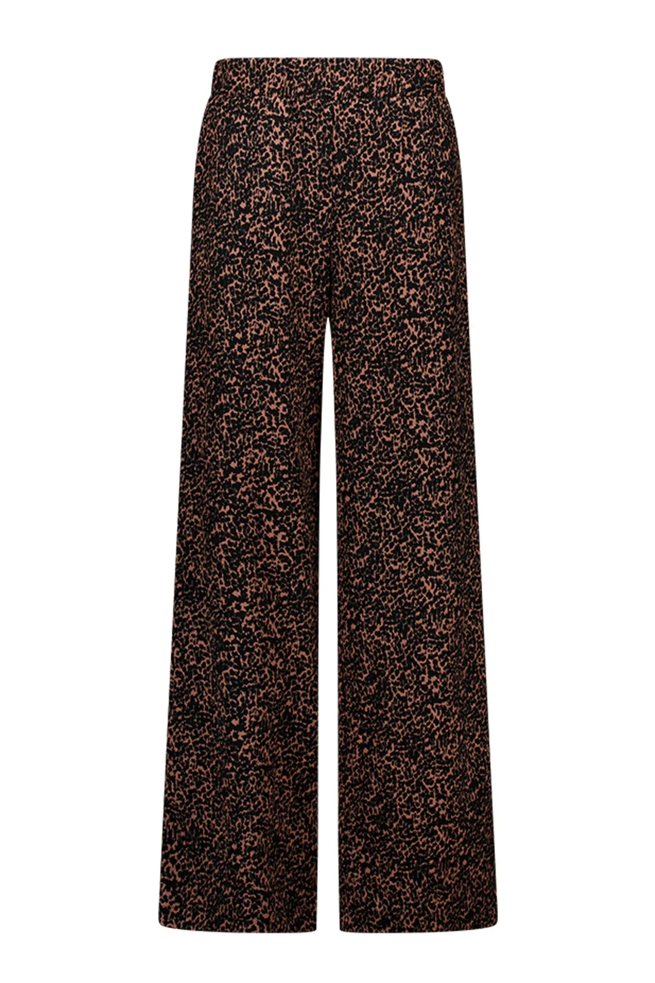 Wide fit broek | Bruin/zwart