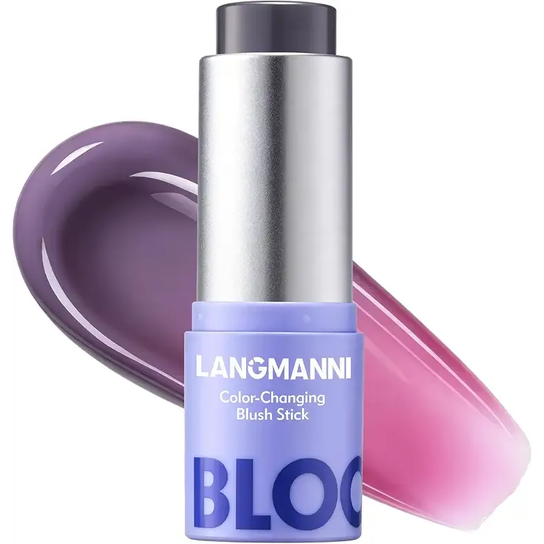 LANGMANNI Color Changing Blush Stick, Cheek Lip Makeup for Women, 01 Rose