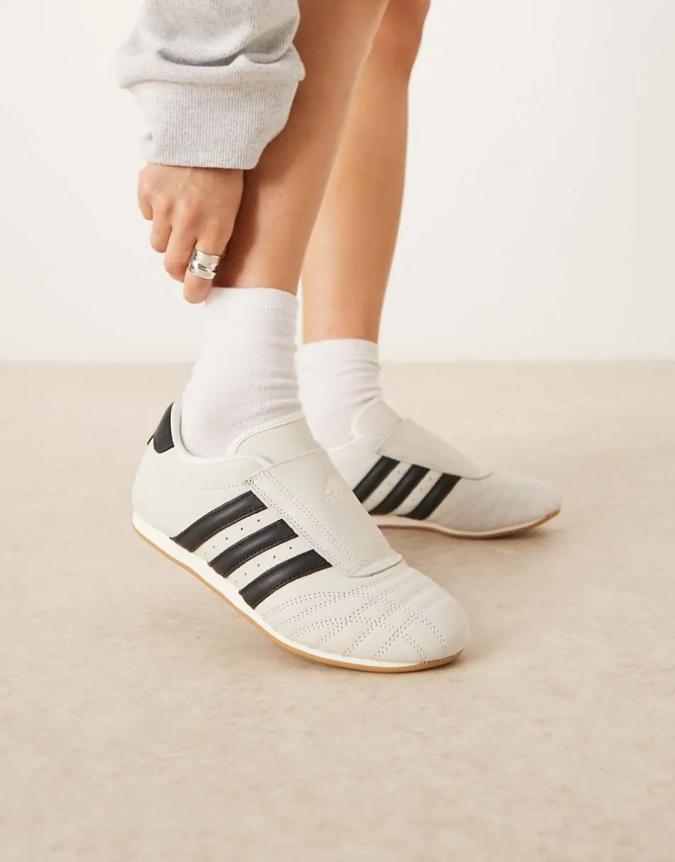 adidas Originals Taekwondo trainers in off white and black