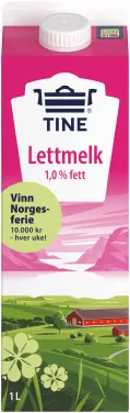 Lettmelk 1,0%