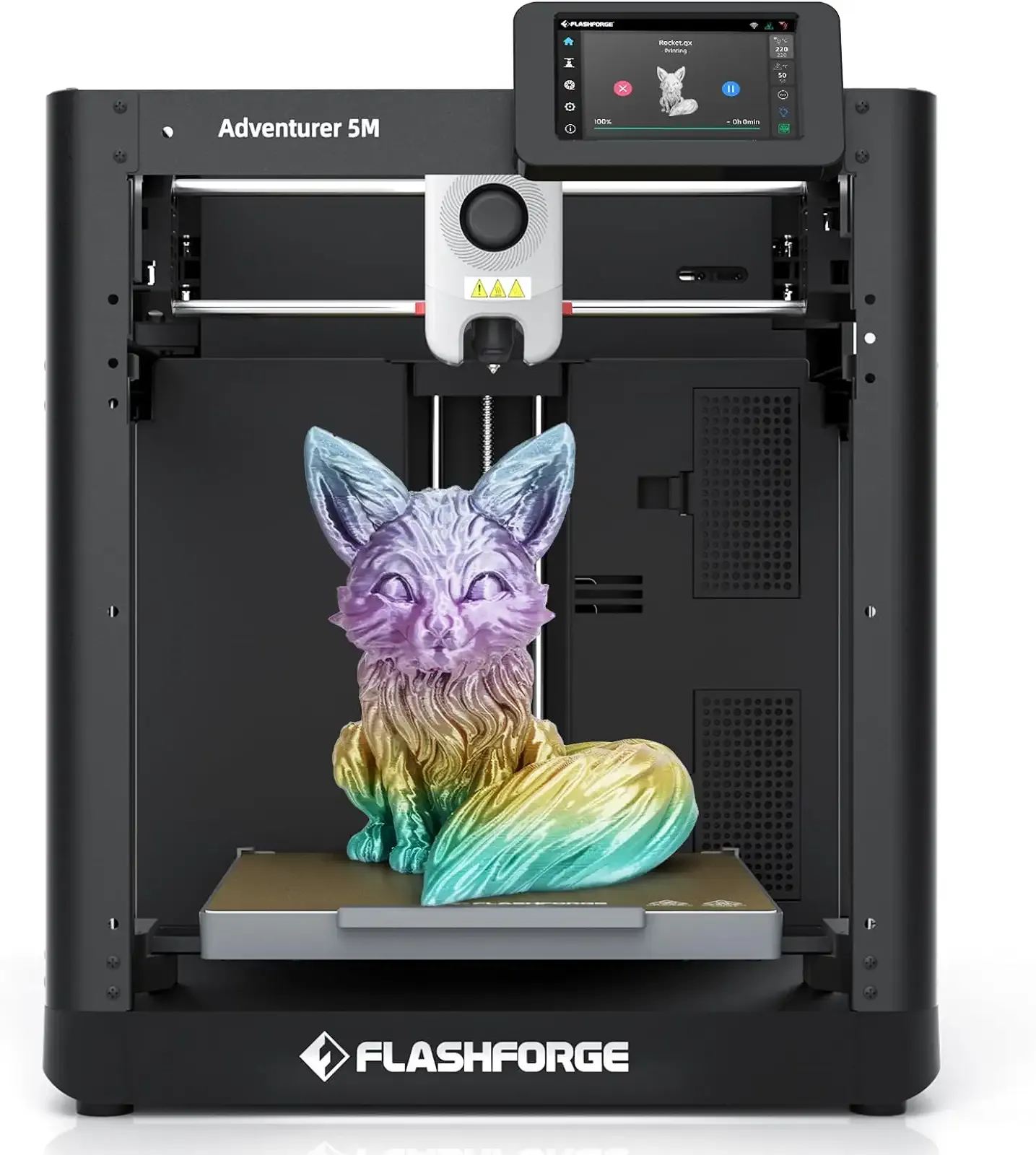 FLASHFORGE Adventurer 5M 3D Printer,600mm/s Max High-Speed FDM 3D Printers with Fully Auto Leveling, 280°C Direct Extruder with Quick Detachable Nozzle, Effective Cooling, Core XY Structure