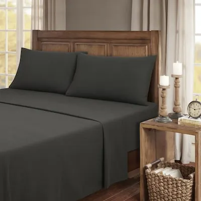 4 PC Silky Soft Cooling Deep Pocket Sheet Set; Hotel Luxury Bedding Breathable Wrinkle and Fade Resistant - Queen; Dark Khaki