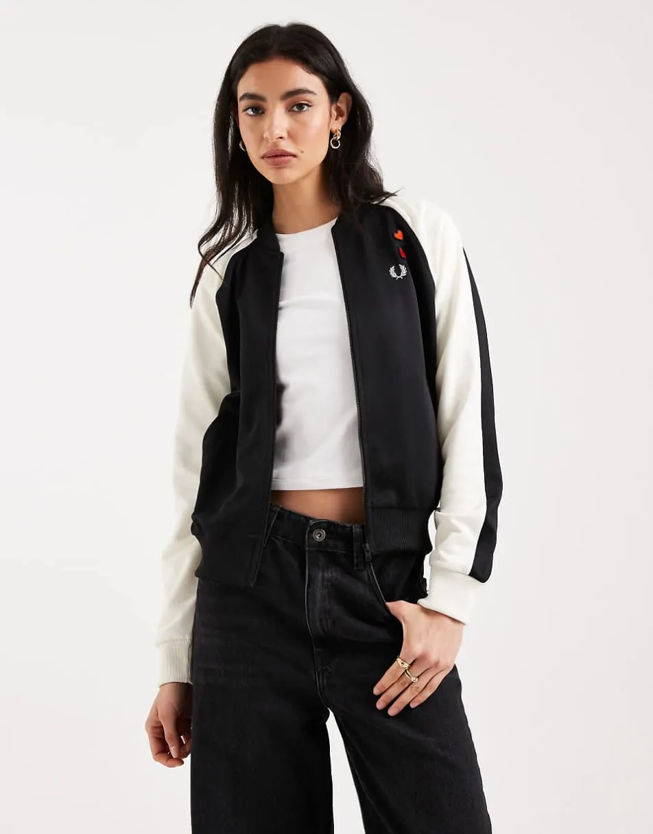 Fred Perry x Amy Winehouse laurel wreath bomber jacket in black & white