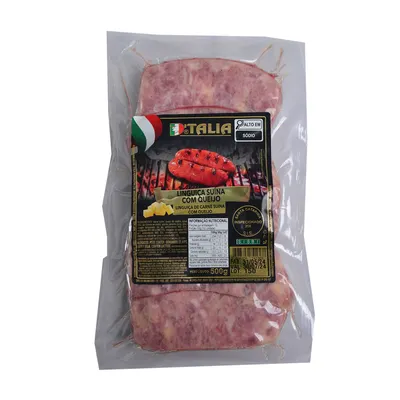 linguiça de carne suína com queijo dtalia 500g