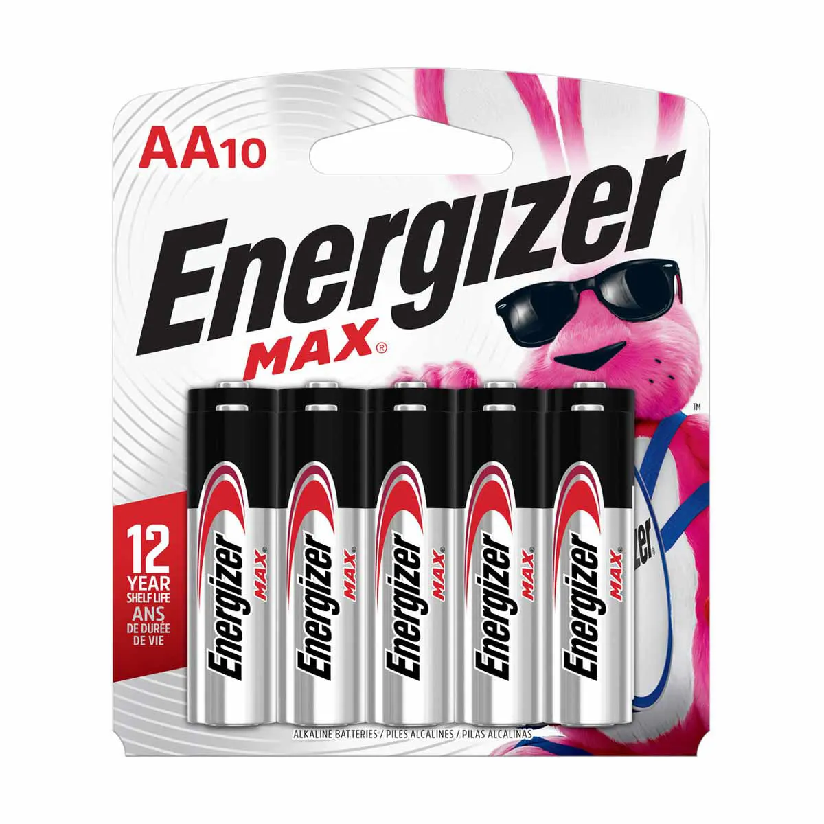 Energizer MAX AA Alkaline Batteries, 10 ct