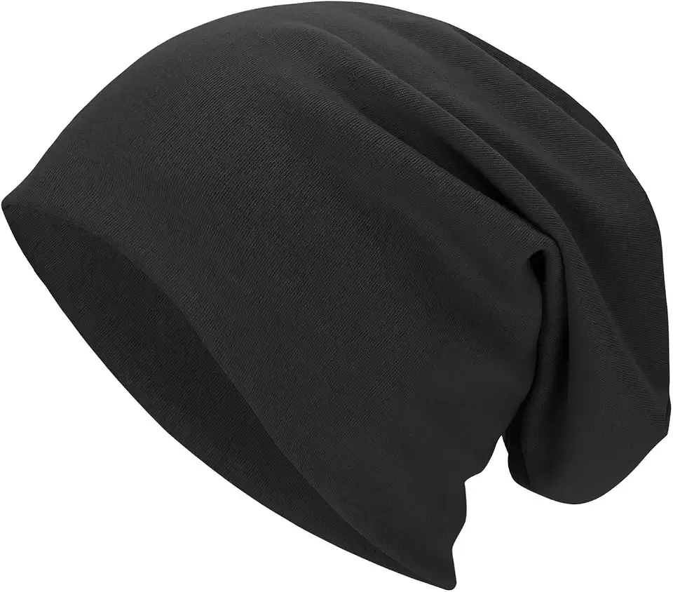 Cotton Slouchy Beanie for Men Women, Lightweight Skull Cap