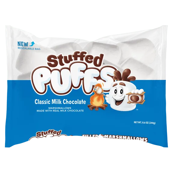 Stuffed Puffs Chocolate Filled Vanilla Marshmallows, 8.6oz Bag