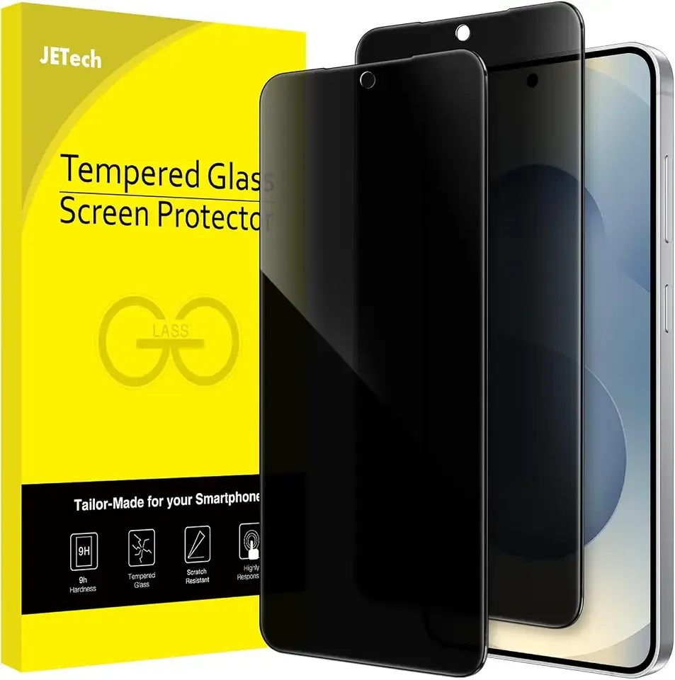 JETech Privacy Screen Protector for Samsung Galaxy S25, 2-Pack