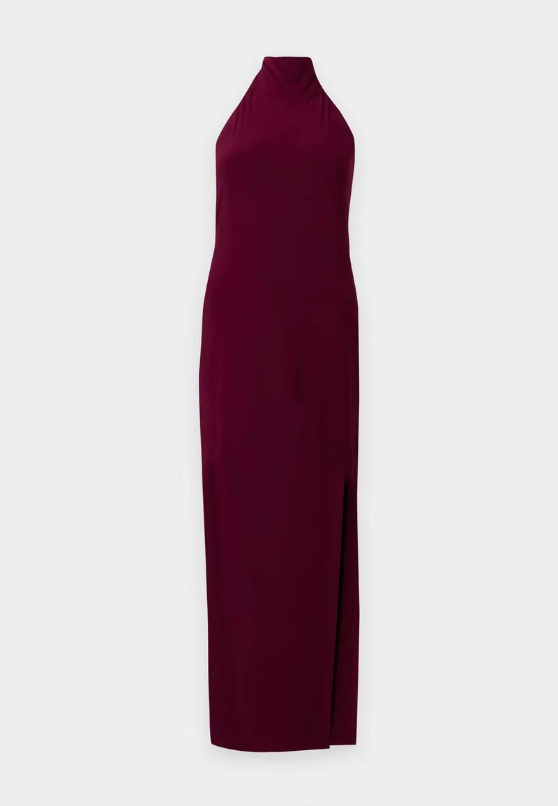 HALTER TURTLE SIDE SLIT - Selskapsklær - plum