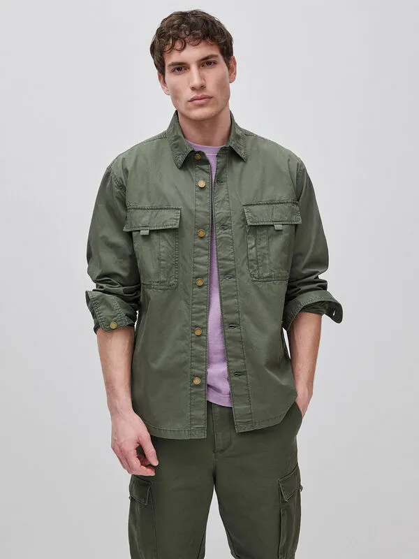 Délavé cotton overshirt
