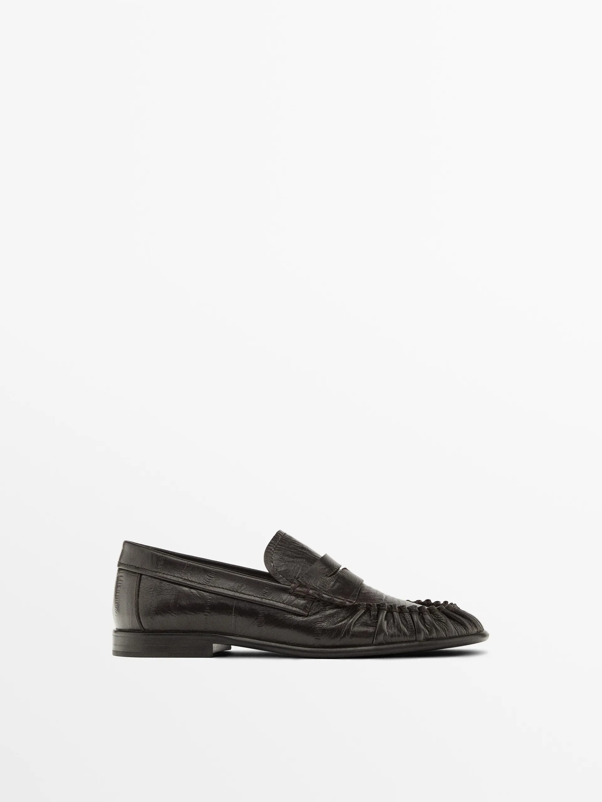Leren loafer met motief