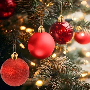 TECTAKE Bolas de Navidad Conjunto de 24 bolas rojas