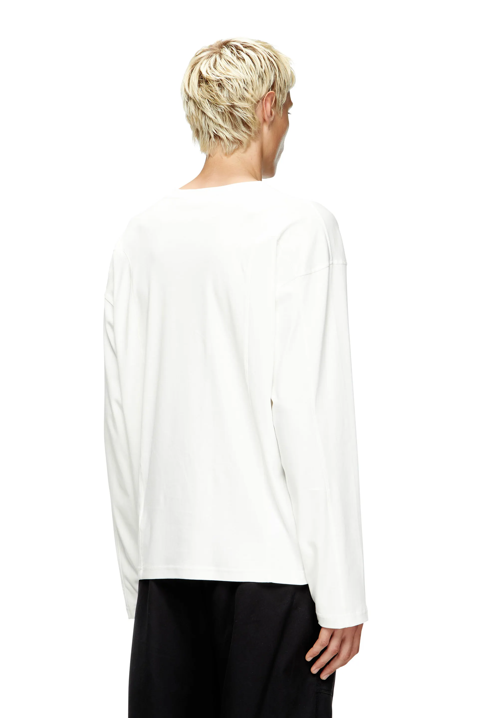 Long-sleeve T-shirt with panels