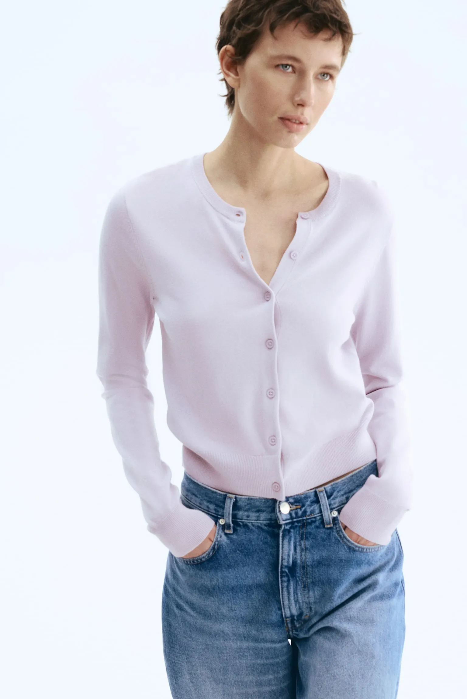 Cárdigan en tejido fino