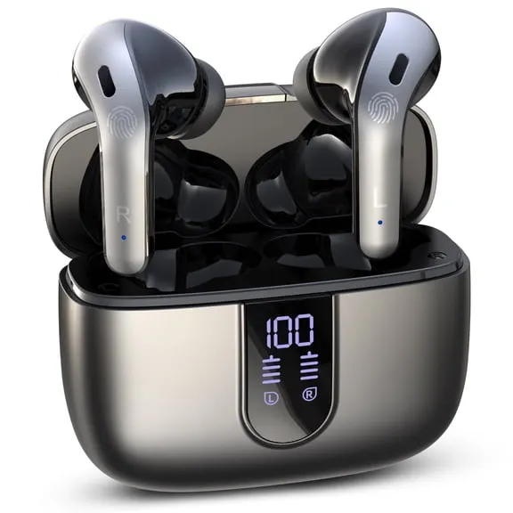 Best seller, VEATOOL Bluetooth Headphones True Wireless Earbuds 65H Playback Power Display Earphones with Wireless Charging Case IPX7 Waterproof in-Ear Earbuds with Mic for TV Smart Phone Computer Laptop, $20.79, Was $169.95