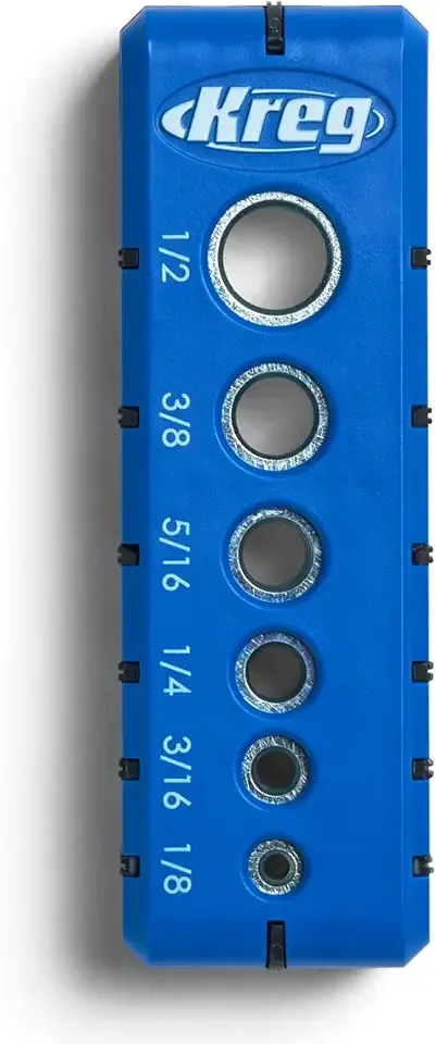 Kreg Portable Drilling Guide - 6 Hardened Drill Guides for Carpentry - Craftsman Tool Accessory