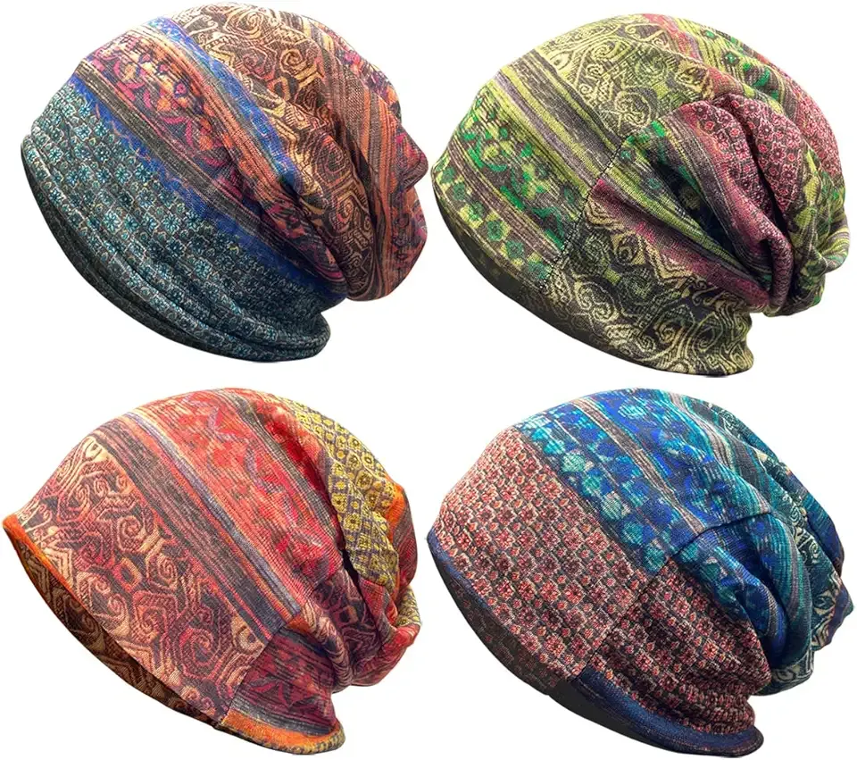 Womens Slouchy Beanie Soft Chemo Caps Breathable Cancer Headwear Hats Turban