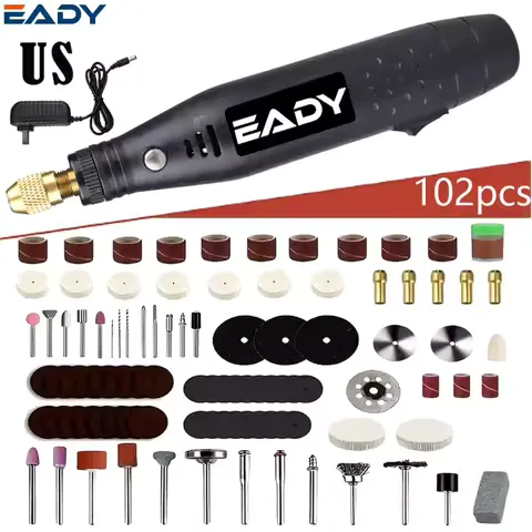 EADY 12V EU Plug Cordless Rotary Tool Kit – Mini Electric Drill Set for Engraving, Polishing, Grinding, DIY Keychain Making