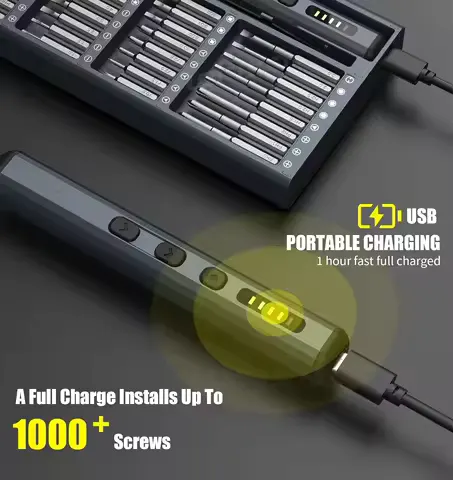 Electric Screwdriver Cordless Tool Set, 72 PC Rechargeable Power Screwdriver with VOP Protection for Electronics Repair
