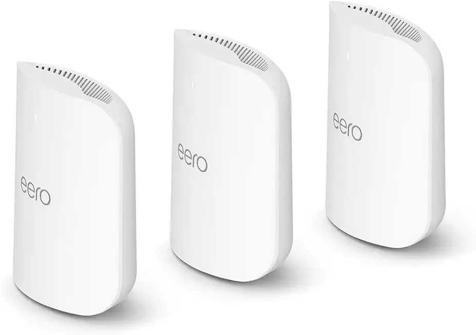 Amazon eero Pro 7 tri-band mesh Wi-Fi 7 router (newest model) - Supports internet plans up to 5 Gbps, Coverage up to 6,000 sq. ft., 3-pack