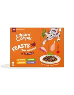 Edgard&Cooper Multipack Feasts from the Farm Selectie in saus - Natvoer - Gevogelte&Vlees 12x85 g