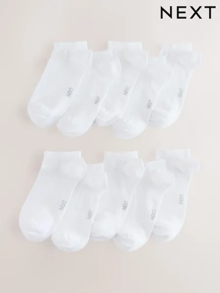 White 10 Pack Trainer Socks