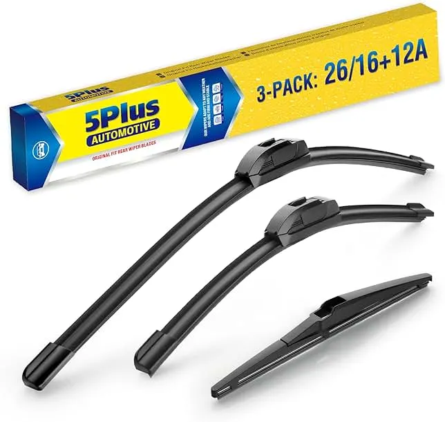 5 PLUS Wiper Blades Replacement For TOYOTA RAV4 2024 2023 2022 2021 2020 2019(Set of 3), 26 Inch + 16 Inch Wiper Blades with 12 Inch…