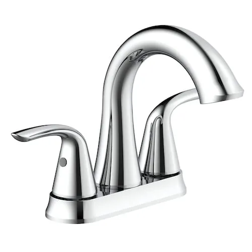 Irena 4-inch Centerset 2-Handle Bathroom Faucet Pop-Up Drain Kit in Chrome