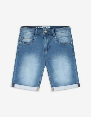 Pantaloncini di jeans - denim blu chiaro - celeste