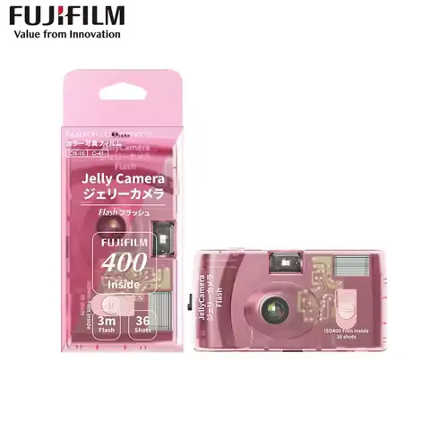 Fujifilm Transparent Film Camera C400 Jelly Camera Oxygen Camera Disposable Camera 135 Film Camera Take 36 Photos With Flash