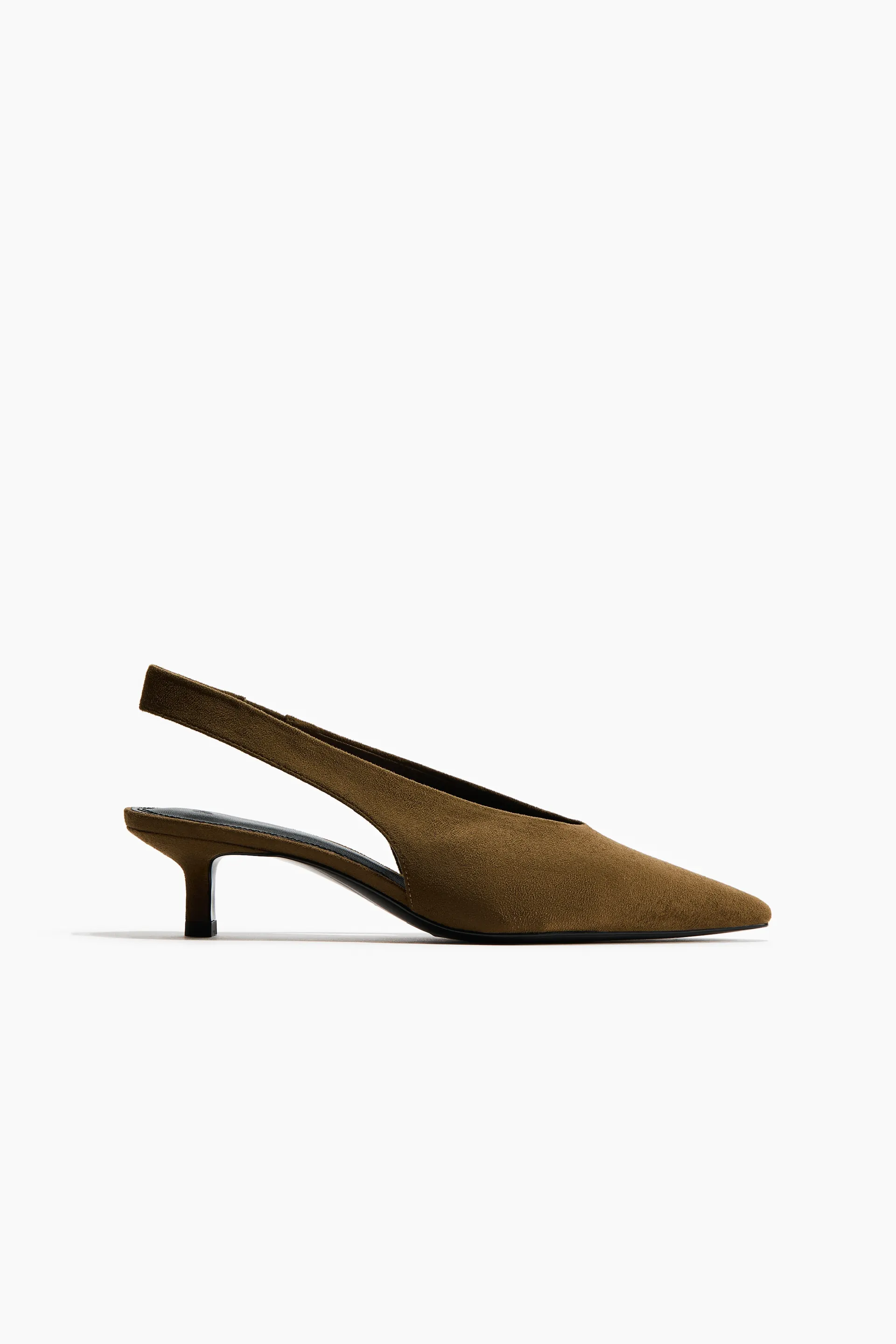 Kitten-heeled slingbacks