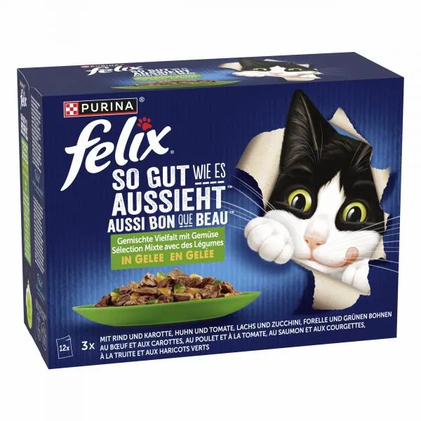 Felix So gut wie es aussieht Gemischte Vielfalt mit Gemüse in Gelee
