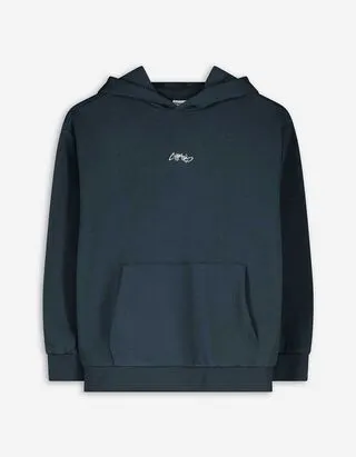 Felpa con cappuccio - Oversized Fit - blu scuro