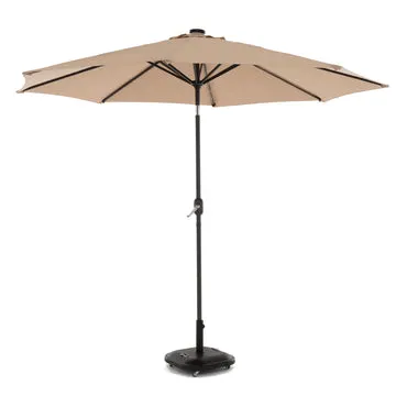 Ombrellone da giardino con 32 LED e Pannello Solare Camel diametro 3 metri